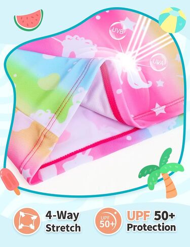 TENVDA Girls Swimsuit Two Piece Boyshort Tankini Bathing Suits Summer Beach Kids Swimwear Size 4-14 Years in Saudi Arabia