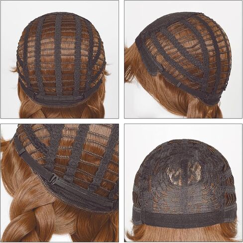 Probeauty Long Brown Braided Wig for Women Girls Halloween Costume Cosplay Wigs with Bangs + Wig Cap in Saudi Arabia
