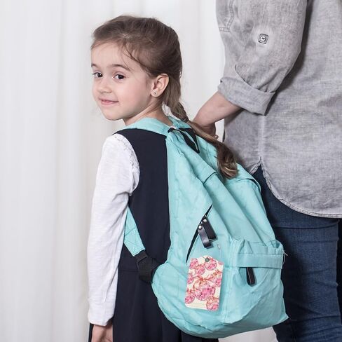 Preppy Pink Cherries Luggage Tags for Suitcases, Purple Luggage Tag, Back to School, Trendy Girly 2 Pack Travel Luggage Tags, Teen Girls Gifts Suitcase Tags in Kuwait