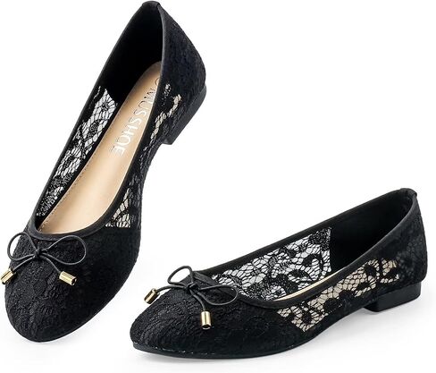 MUSSHOE Flats Shoes Women Comfortable Bowknot Lace Breathable Ballet Flats for Women in Saudi Arabia