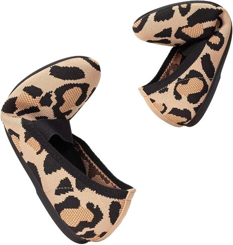Frank Mully Womens Ballet Flats Casual Round Toe Knit Fabric Flats for Women with Single Strap Ballerina Flat Shoes Lightweight Dressy Shoes for Woman in Kuwait