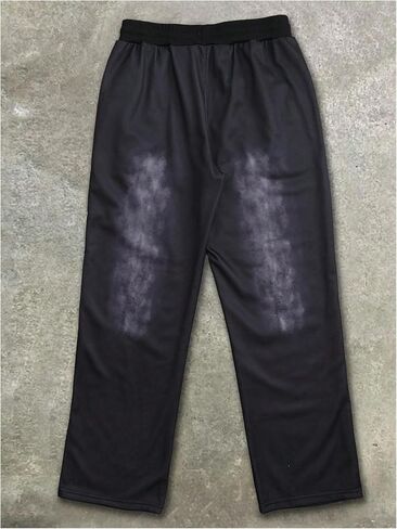 Men's Letter Graphic Sweatpants Drawstring Waist Straight Leg Casual Pants Loose Trousers Streetwear in Saudi Arabia