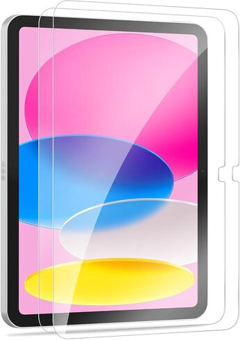 XunyLyee [عبوتان متوافقتان مع واقي شاشة iPad 10.2 بوصة (موديل 2021/2020/2019، الجيل التاسع / الثامن / السابع) طبقة زجاجية مقواة مضادة للخدش in Kuwait