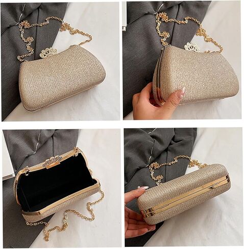 حقيبة ترتر قابض المساء في الحجر الراين ، امرأة متلألئة حقيبة يد رسمية مع سلسلة لحفل الزفاف in Kuwait