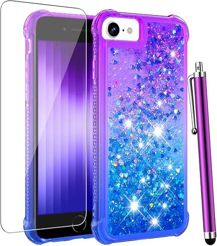 for iPhone SE Case 2022(3rd)/2020(2nd), iPhone 8/7 Case,Blue/Purple in Kuwait
