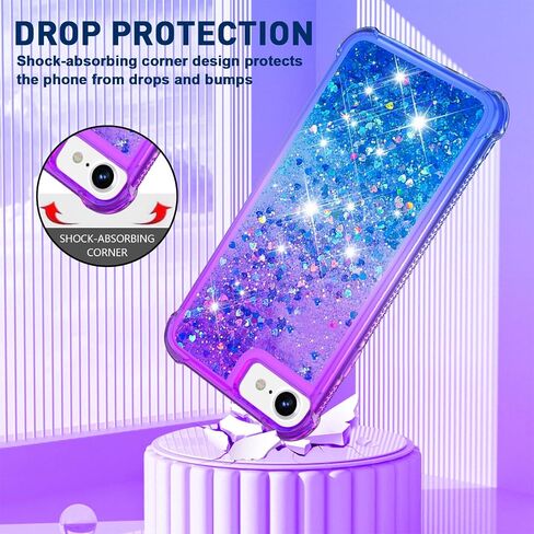 for iPhone SE Case 2022(3rd)/2020(2nd), iPhone 8/7 Case,Blue/Purple in Kuwait