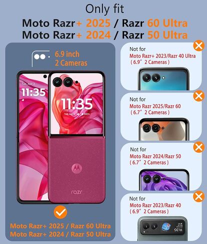 FNTCASE for Motorola Razr-Plus 2024 Case: Shockproof Scratch Resistant Phone Cases for Moto Razr 50 Ultra Thin Lightweight Foldable TPU Military Grade Hard Drop Protection Rugged Cover (Crystal Clear) in Kuwait