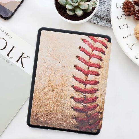 Case for 6.8" Kindle Paperwhite (11th Generation-2021) and Kindle Paperwhite Signature Edition, Cute Kawaii Lightweight PU Leather Book Cover with Auto Wake/Sleep, Mushroom in Saudi Arabia
