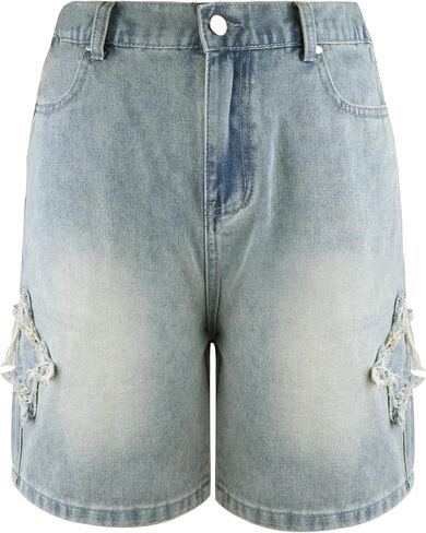 Womens Jean Shorts Womens Star High Waisted Cargo Denim Shorts for Women Trendy in Saudi Arabia