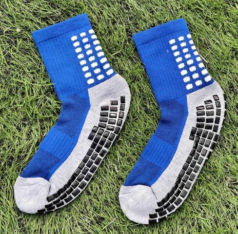 Non-Slip Football Socks - Grip Socks for Soccer & Sports (2 Pairs) - Anti-Slide Gel Pads, Moisture-Wicking, Cushioned Step in Saudi Arabia