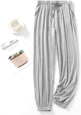 Women's Pajama Bottoms - Womens Pajama Pants,Comfortable Lounge Pajama Pants with Pockets and Elastic Waistband in Saudi Arabia