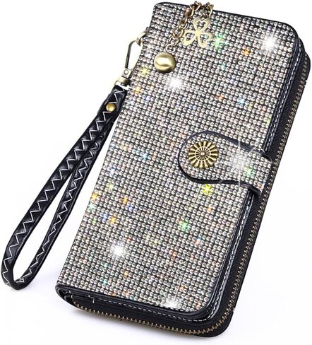 Bling Rhinestone Womens Womens Wristlet Handbags Handbags Sunflower Lucky Pres in Kuwait
