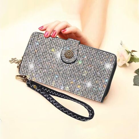 Bling Rhinestone Womens Womens Wristlet Handbags Handbags Sunflower Lucky Pres in Kuwait