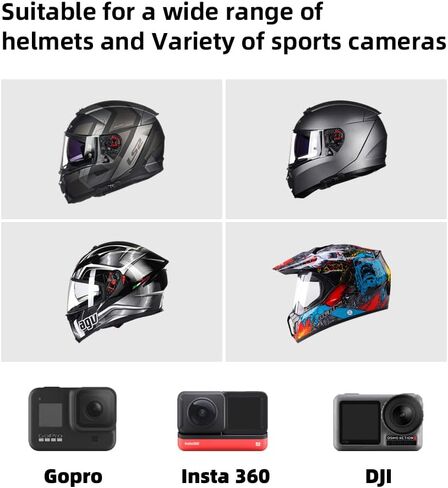 SKEZN Motorcycle Helmet Chin Mount Strap Compatible with GoPro Hero 12 Black, Hero 11/10/9/8 Black, AKASO/DJI Action Camera (3.9 * 3.9 * 2.4in) in Saudi Arabia