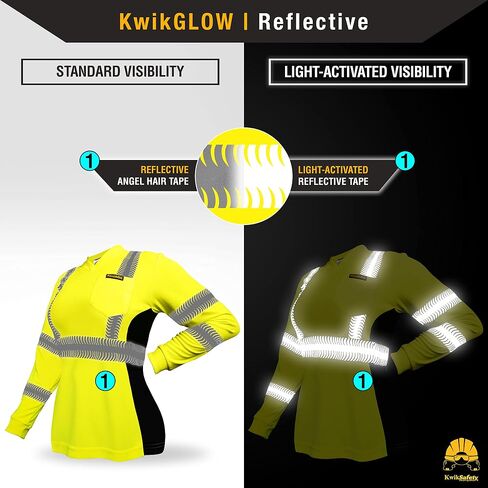KwikSafety - Charlotte, NC - Vixen Hi Vis Long Sleeve Safety Shirt for Women [Angel Hair Reflective Tape] in Kuwait