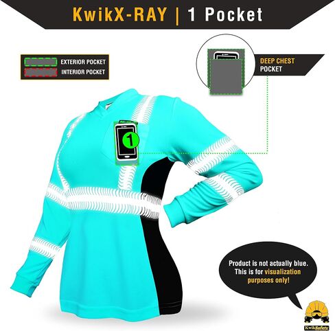 KwikSafety - Charlotte, NC - Vixen Hi Vis Long Sleeve Safety Shirt for Women [Angel Hair Reflective Tape] in Kuwait
