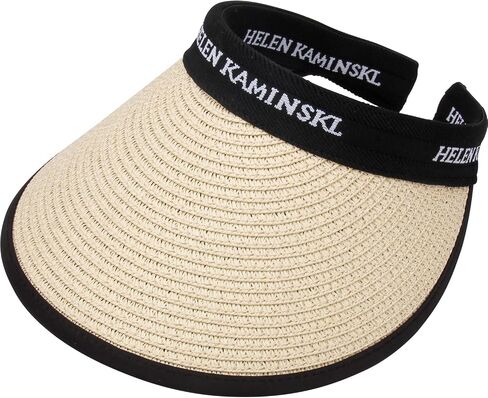 Women Straw Sun Visor Hat, Summer Wide Brim UV Protection Beach Cap Adjustable Sun Hat for Outdoor in Kuwait