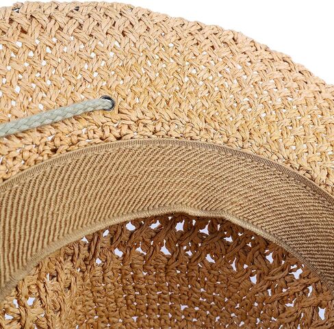 Western Cowboy Straw Hat for Men Women Wide Brim Cowgirl Cap Shapeable Packable Beach Sun Cap UPF 50+ Fedora Panama Hat in Saudi Arabia