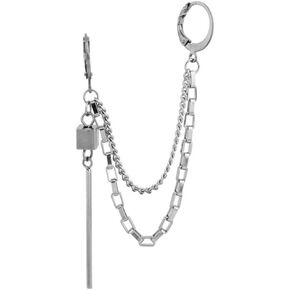 Threader Bar Bar Tassel Cuff Wrap Clip على طوق صغير متدلي طويل القطر للرجال للنساء الغضروف اثنين