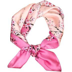 Chiffon Scarves Neck Scarf Cowboy Soft Smooth Satin Bandana Hair-Wraps Square 26 * 26