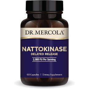 Dr. Mercola Nattokinase Delayed Release, 2,000 FU Per Serving, Dietary Supplement, Delayed Release, Proteolytic Enzyme, Non-GMO - 60 Servings (60 Tablets)
