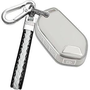 for kia key fob cover with metal/leather keychain,TPU Key case,compatible with 2023 2024 Telluride ect Remote smart Key,5 buttons Pink