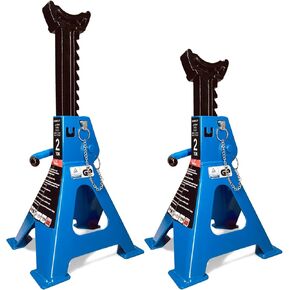 Car Jack Stands 2 Ton with Double Locking and Large Foot Base for Lifting Cars,SUVS,MPVS, Heavy Duty Steel, 4400 lb Capacity, 1 Pair, Blue