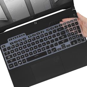 Keyboard Cover for New 2022 ASUS TUF Dash 15 15.6" FX517ZM FX517ZM-AS73/TUF Gaming F15 FX507ZM-ES74/ TUF Gaming F17 FX707 FX707ZM 17.3", ASUS TUF A15 A17 Gaming Laptop Keyboard Skin-Black