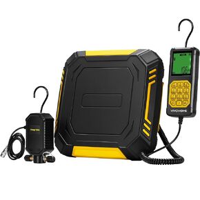 مقياس شحن المبرد الإلكترونية Vivohome مع صمام شحن الجرعات التلقائي منفصل ، 220 رطل مقياس HVAC Freon عالي الدقة مع Case ، لشحن Freon استرداد