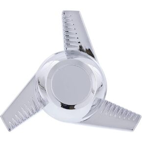 United Pacific 10720 Chrome Plastic 3 Bar Left Swing Cap Cap Spinner ، Plastic المصبوب - غطاء محور SPINNER واحد