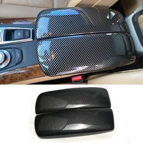 NA for BMW 3 Series E90 E91 E92 E93 2006-2012 ABS Carbon Fiber Color Car Interior Center Armrest Box Cover Console Box Storage Box Trim Covers (323i 325i 328i 330i 335d 335i 335is 335xi)