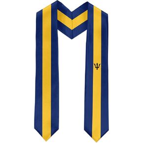 Barbados Flag Graduation Sash Satin Scarf 72 "سرقت لفئة الدراسة الدولية للطلاب في الخارج