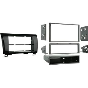 Metra 99-8220CHG Single/Double DIN Dash Installation Kit for 2010-Up Toyota Tundra Vehicles (High Gloss Charcoal)