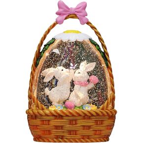 عيد الفصح أرنب الثلج لزخارف عيد الفصح ، وتصميم بيض سلة عيد الفصح مع وظائف الإضاءة ， USB أو البطارية التي يتم تشغيلها.