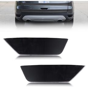Rear Bumper Reflector Compatible with Fo-rd Escape 2013-2019, [DOT] [IP67 Waterproof] Rear Bumper Reflector Housing [No Bulbs], Replace OEM #CJ5Z15A449A CJ5Z15A449B, Red Lens