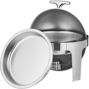9 Qt Electric Chafing Dish Buffet Set, with Roll Top Viewing Lid, Stainless Steel Food Warming Tray, for Parties, Dinners and Catering, 1PACK