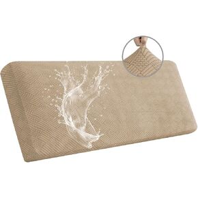 Easy-Going Waterproof Couch Cushion Covers for Couches and Sofas, Stretch Jacquard Sofa Seat Cover Replacement for Dogs, Pets & Kids, Durable Furniture Protector for Sofa Cushions, Dark Gray