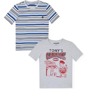 Boys Tee Shirts 2 Pack Graphic Tees for Boys