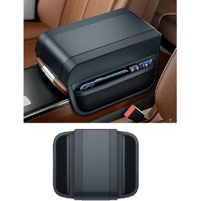 Car Console Covers Car Center Console Cushion Pad Leather Car Armrest Pad Armrest Cushion Pad Arm Rest Cover for Car Most Vehicle, SUV, Truck