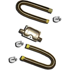Heater Exhaust Pipe With Silencer Muffler And Clamps (Eberspacher 24mm)