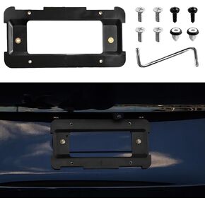 Rear License Plate Frame Bracket Holder Mount, Car License Plate Frame with Screws Compatible with 1 2 3 4 5 Series, Rear License Plate Frame Holder Replace for 51187160607