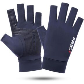 Lightweight-Fingerless-Gloves for Men - UPF 50+ UV Sun-Protection- Gloves for Fishing Driving Hiking Outdoor
