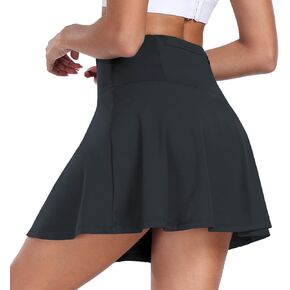 Skorts للنساء مع جيوب عالية الخصر تنس مطوي التنس المدمجة في شورتات الجولف التمرين الرياضي HH24027