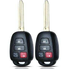 إدخال مفتاح FOB Keyless يناسب Toyota Rav4 Highlander Sequoia 2013 2014 2015 2015 2017 2018 استبدال مفتاح التحكم عن بُعد 4 زر GQ4-52T 89070-0R100 H-Chip (مجموعة من 2)