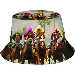 Funny Horse Bucket Hat for Men Women Packable Animal Printed Sun Hats Fisherman Outdoor Summer Travel Hiking Beach Caps