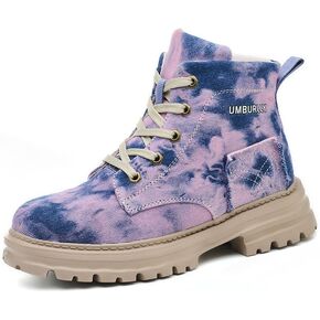 Women's Steel Toe Work Boots Comfortable Lightweight High-Top Safety Shoes with Non-Slip Shoes Puncture-Resistant Design & Durable Construction