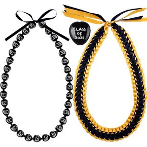 2 قطع الفئة 0F 2025 كوكوي المكسرات ليي قلادة التخرج شريط التخرج مزدوج مضفر قلادة القوس الإغلاق الفئة من 2025 هدايا لالحفاظ على التخرج من كلية الثانوية in Kuwait