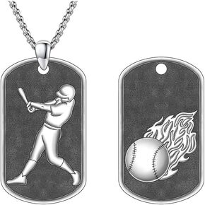 Proess Soccer/Tennis/Golf Necklace for Men S925 Sterling Silver Sports Necklace Gorts Gofly Gift لعشاق الرياضة عشاق الرياضة