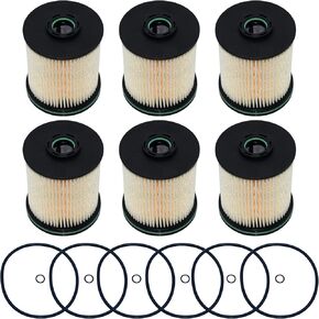 6pcs TP1015 23304096 مرشح الوقود لـ Chevy Silverado 1500 2500 3500 4500 5500 6500 HD Cruze (2017-2025) لـ GMC Sierra 1500 2500HD 3500HD 6.6L / 3.0L DURAMAX DIESEL.