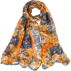 Women-Lightweight-Scarf Tie-dye Scarf Floral Printed Boho Shawl Wrap for Spring Summer Season